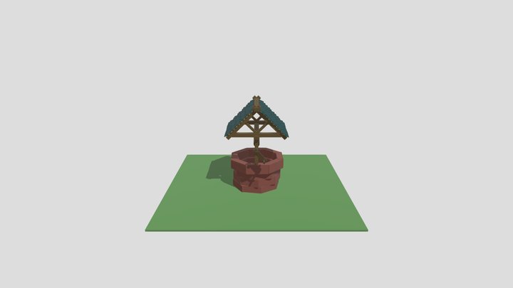 Low Poly Well 3D Model