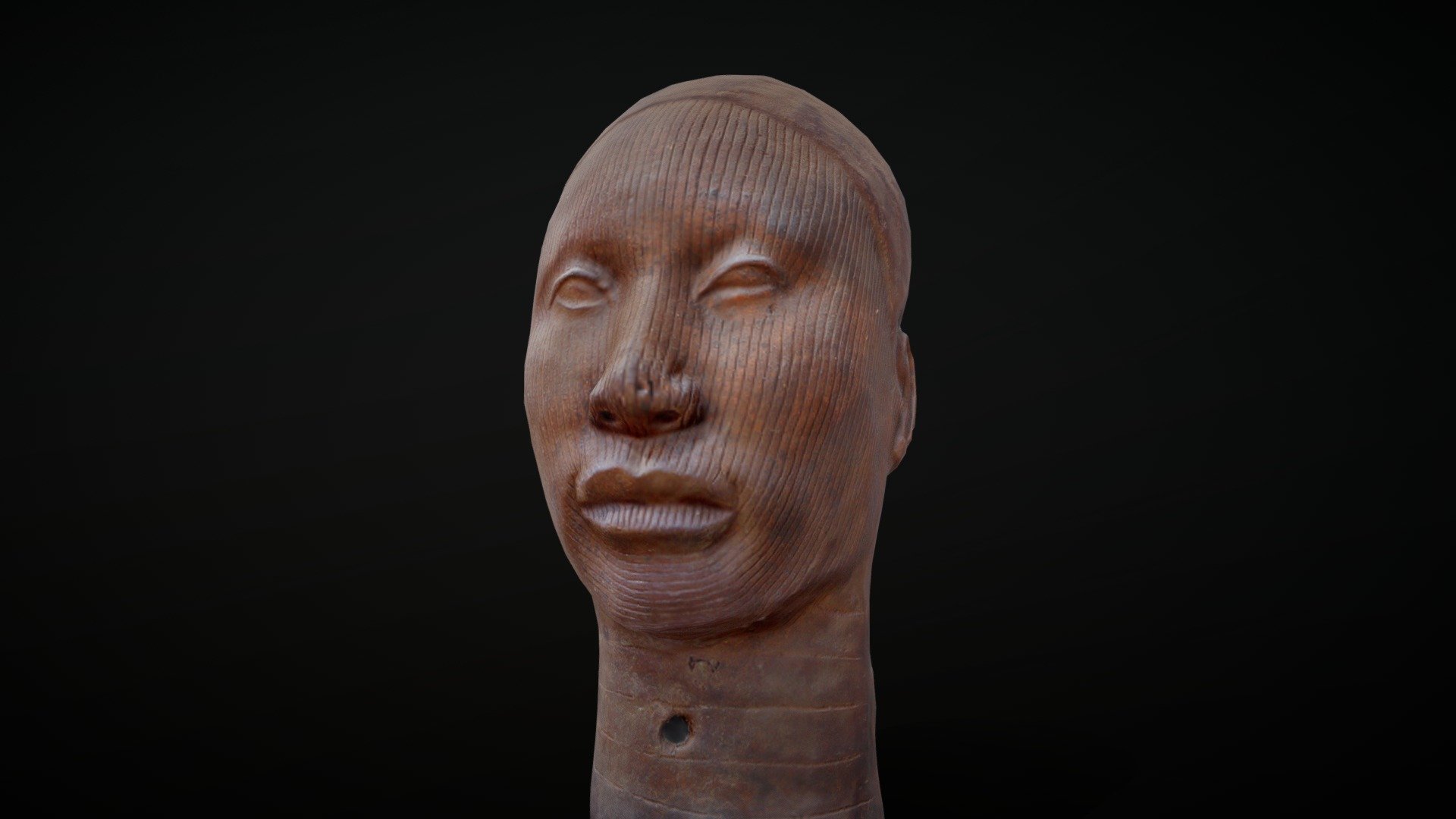 Ife Bronze Head I Buy Royalty Free 3D model by AfroArt Studios