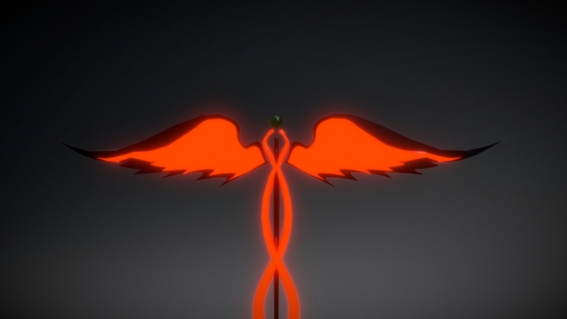 RED caduceus symbol - Download Free 3D model by Son.Sinpivong [f46a9a1 ...