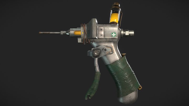 Syringe Gun - DAE GAP (Game Asset Pipeline) 3D Model