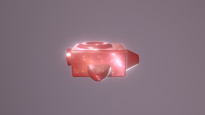 very odd shaped spaceship 3D Model