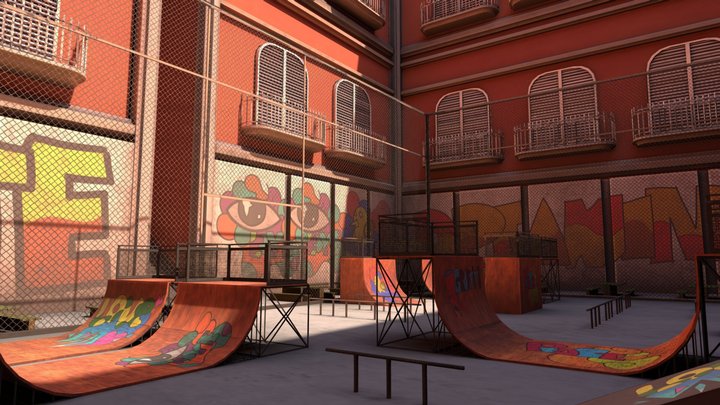 VR Skate Park 3D Model