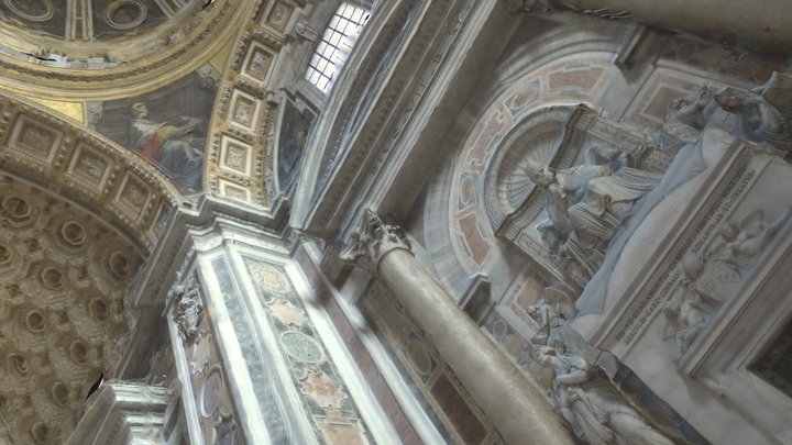 St. Peter's Basilica - Monument to Pius VII 3D Model