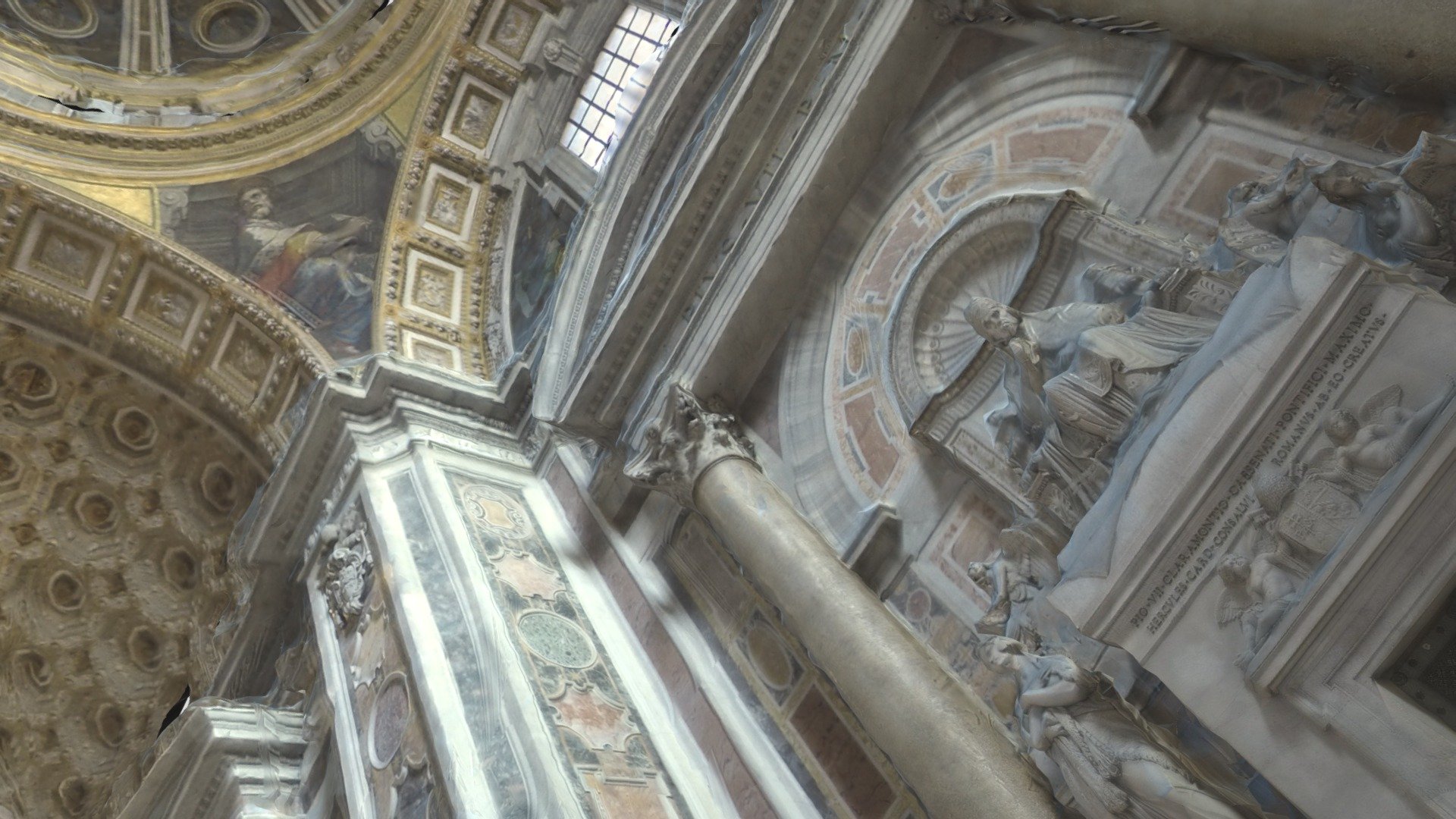St. Peter's Basilica - Monument to Pius VII — Sketchfab embed 3D viewer
