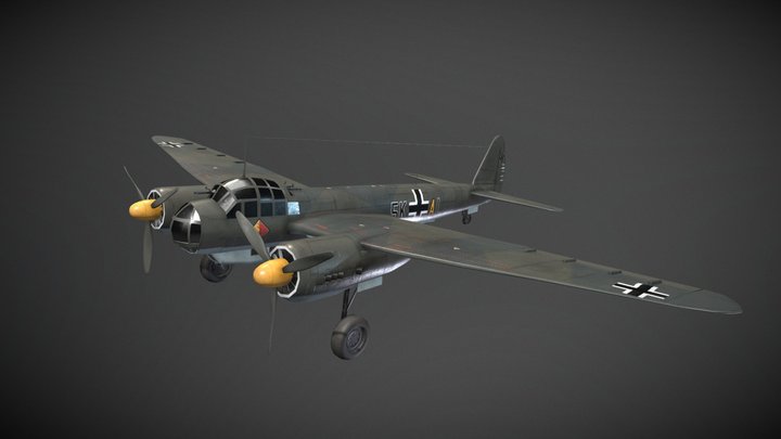 Ju88 Bomber. 3D Model