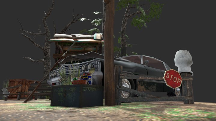 DAE 5 Finished props - Forest loner 3D Model