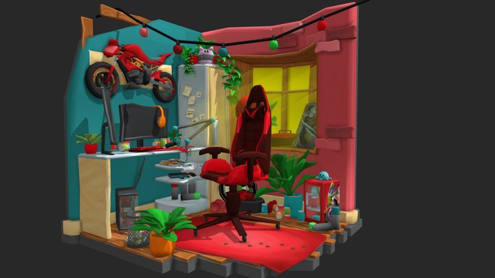 DAE Crib - Game Room 3D Model