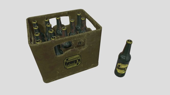 Detailed Beer Case 3D Model