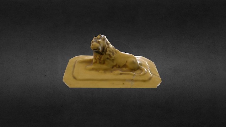 Tapa con leon 3D Model