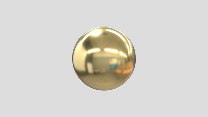 Gold Substance Ball 3D Model