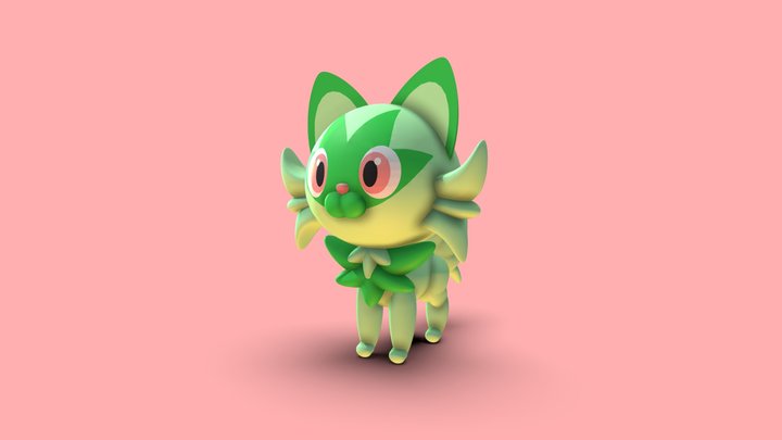 Sprigatito 3D Model