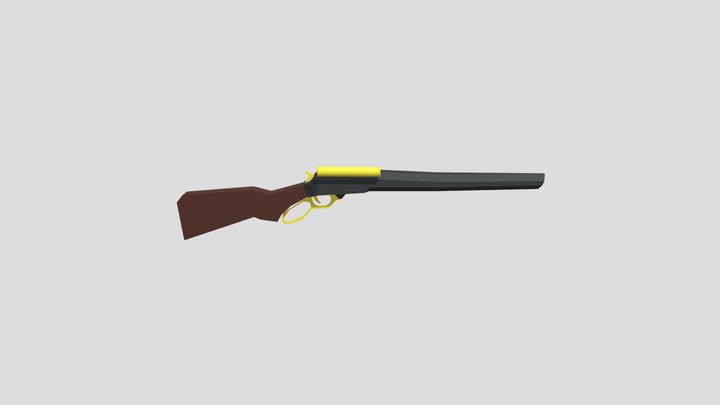 Western Repeater_LowPoly 3D Model