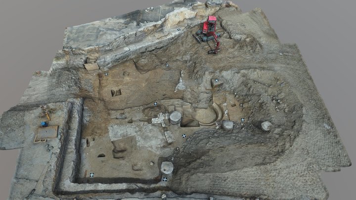 fouille archéologique ancien hôpital d'Orléans 3D Model