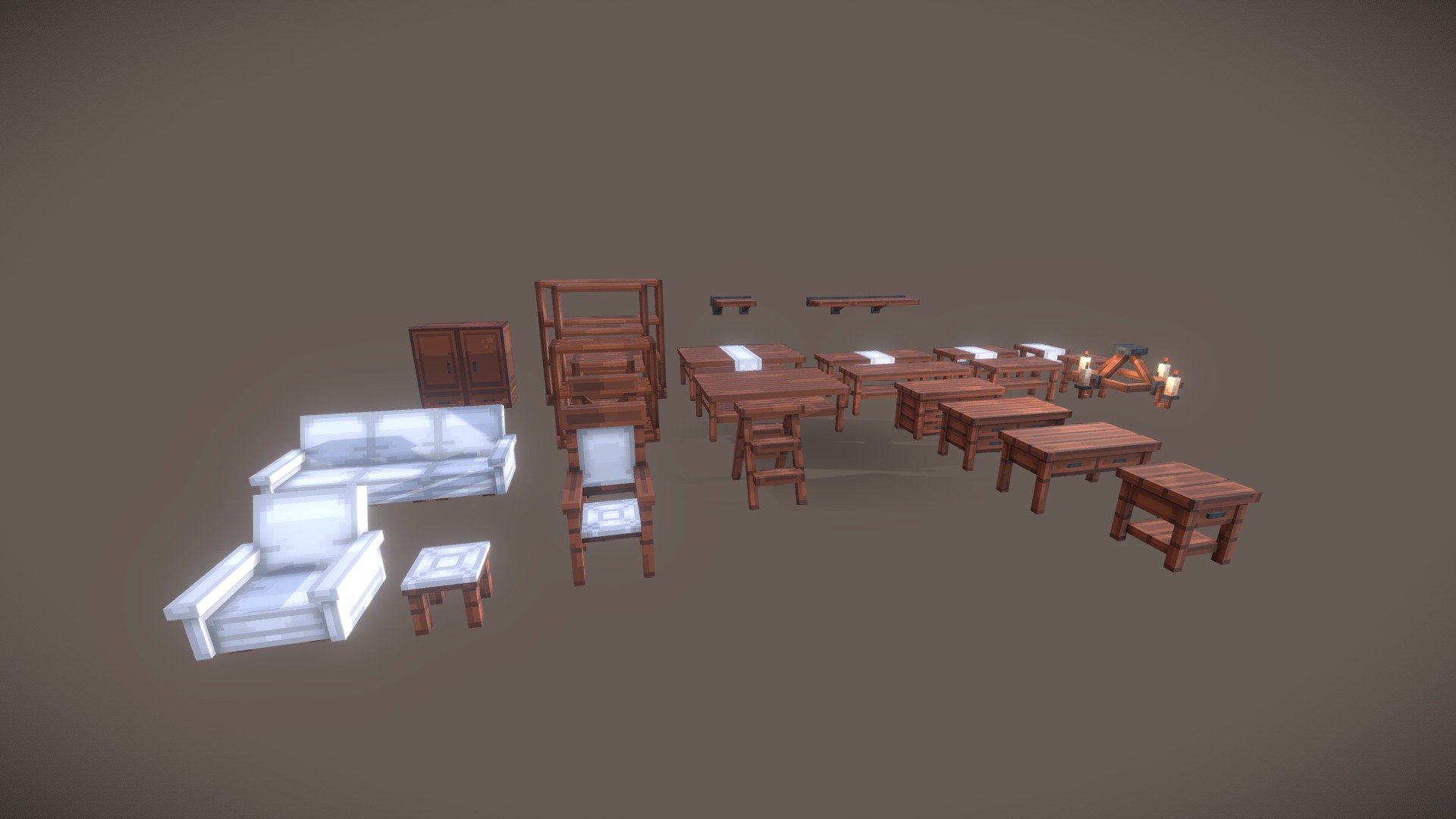 Wooden Furniture — Sketchfab embed 3D viewer