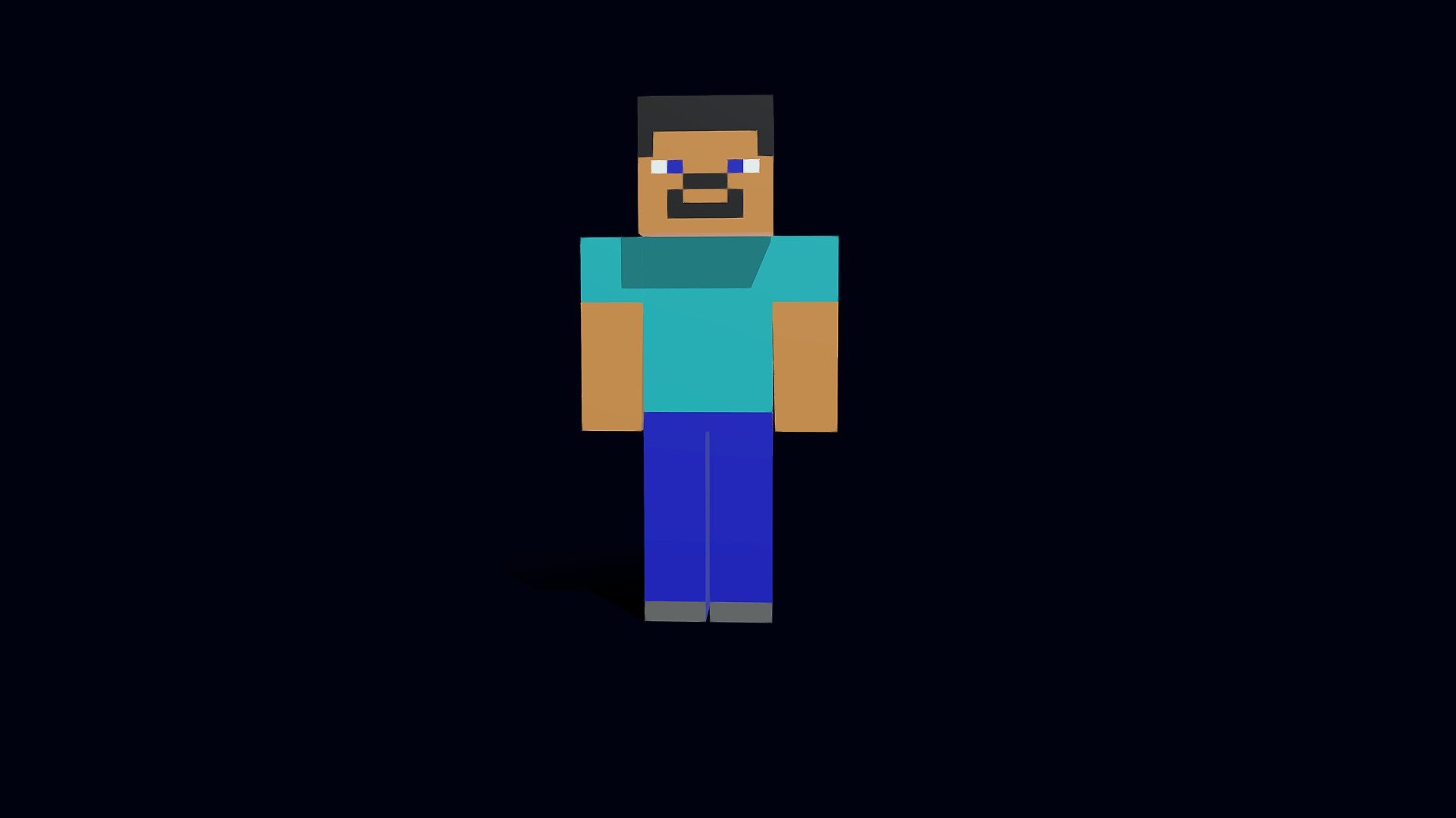 3D model Minecraft Steve VR / AR / low-poly