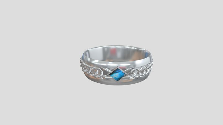 Labradorite ring 3D Model