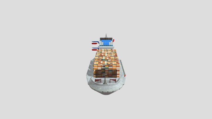 Cargo Ship #3 3D Model