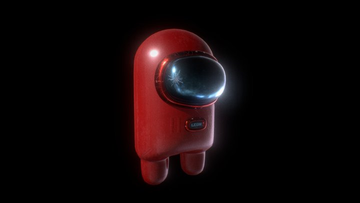 Among Us Red 3D Model