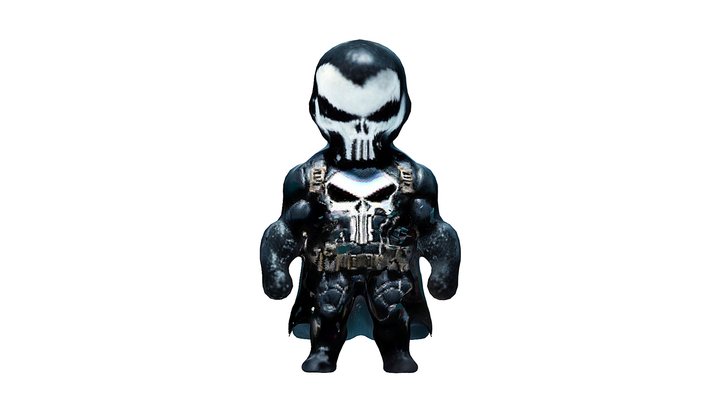 Punisher Funko Pop Chibi Style 3D Model