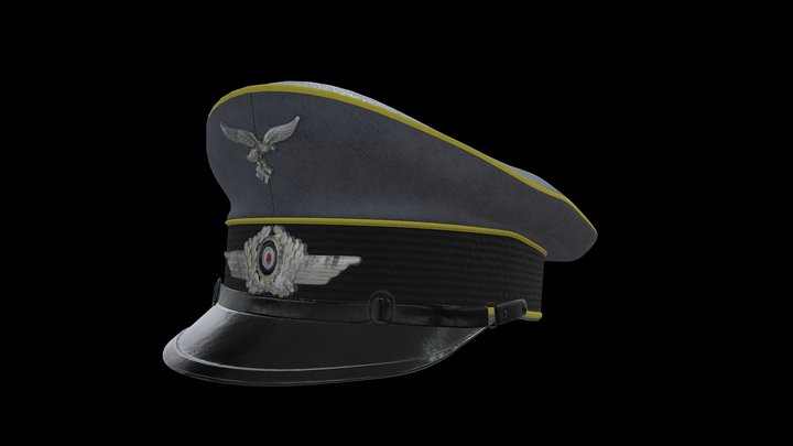 German Luftwaffe Crusher Cap 3D Model