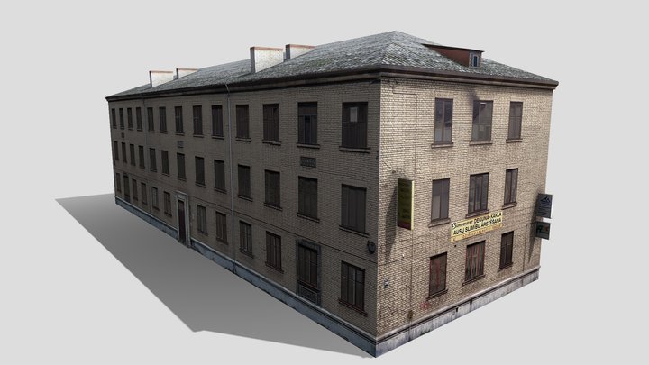 3 storey residential building 3D Model