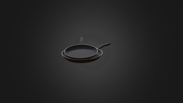 Black Frying Pans 3D Model