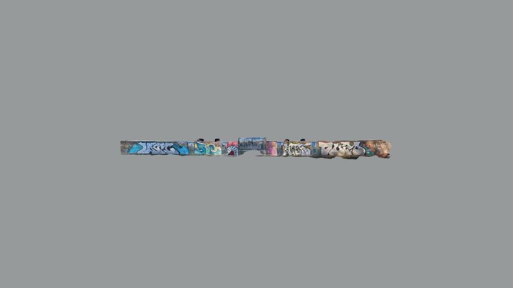 Graffiti-Wand 3D Model