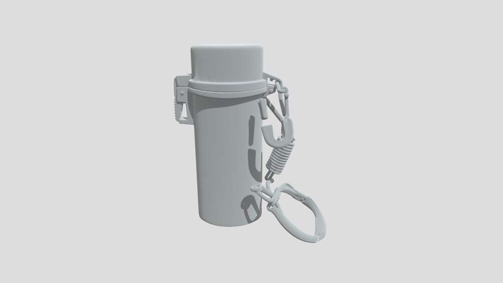 Locking glass bottle keychain