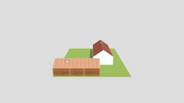 house and farm in 1885 3D Model