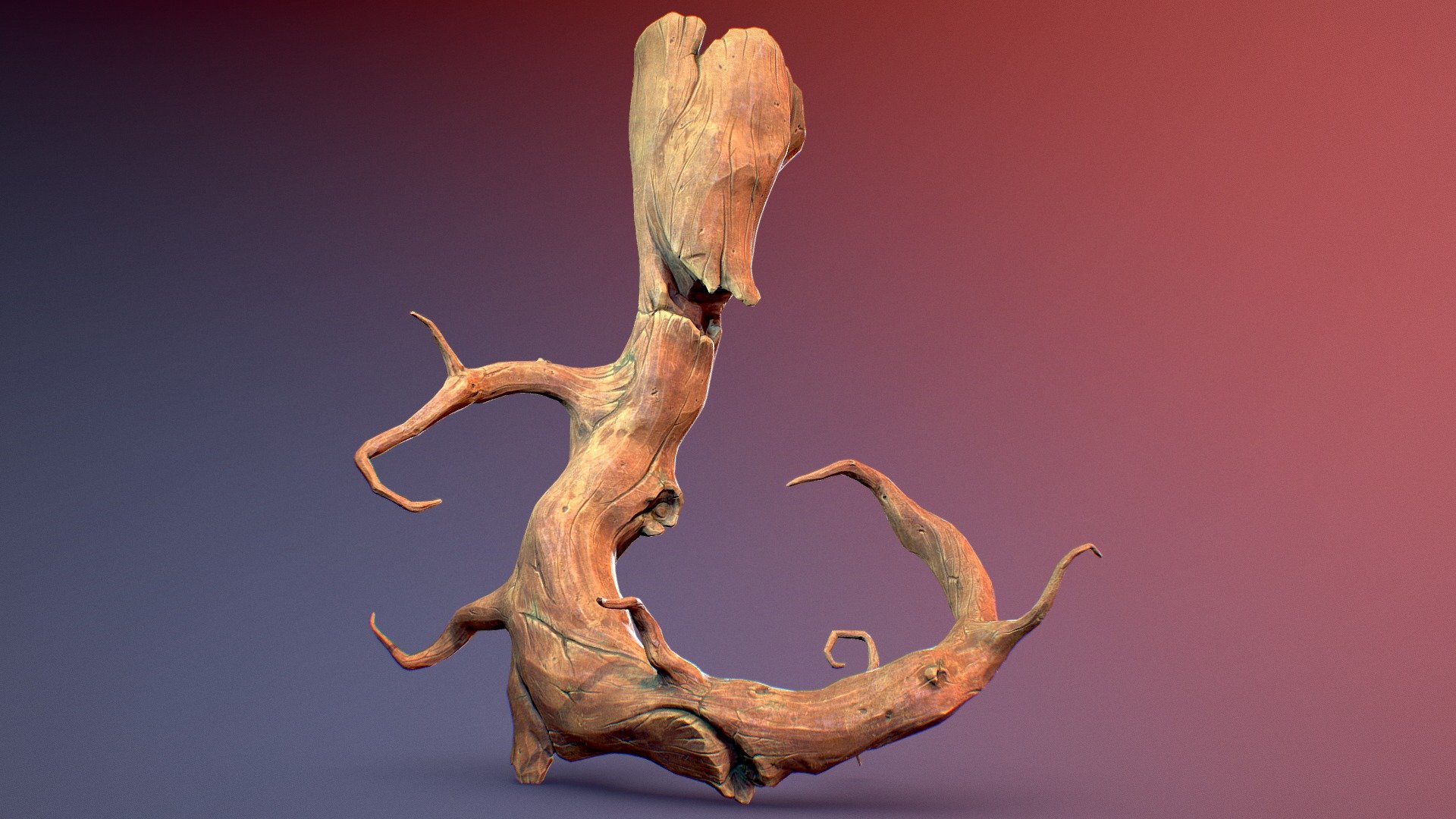 Stylized Tree Monster - LowPoly textured version