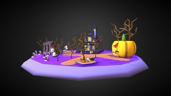 roblox low poly haunted island 3D Model