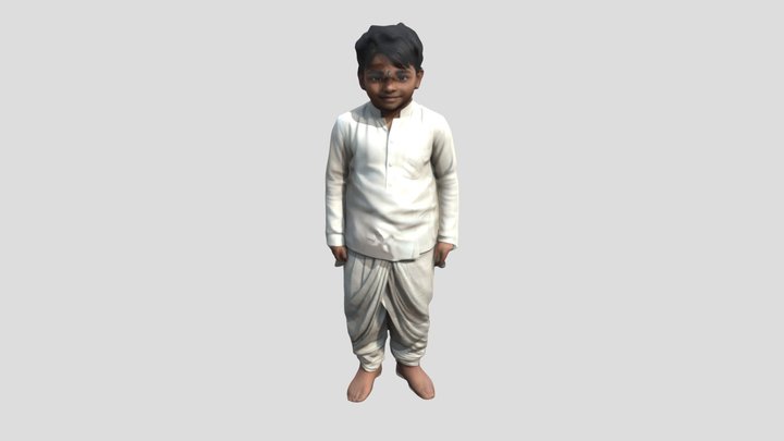 Dhoti-Kurta for Indian Boys 3D Model
