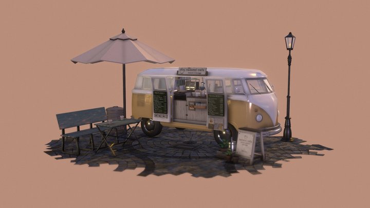 Kombi Cafe 3D Model