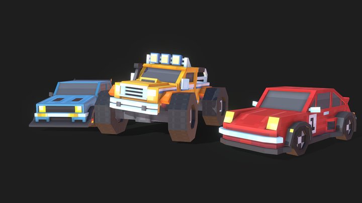 Collection of Car pets 3D Model