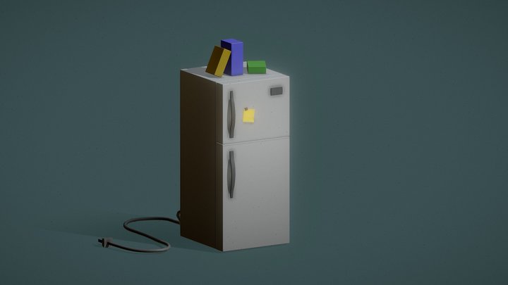Fridge Vertex Color 3D Model