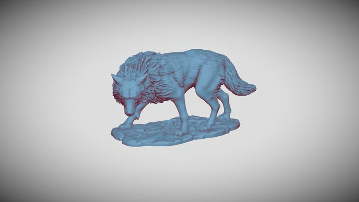 Wolf miniature 3D Model