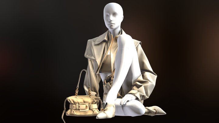 Maniqui Balmhain Sentado – Modello 3D gratuito STL