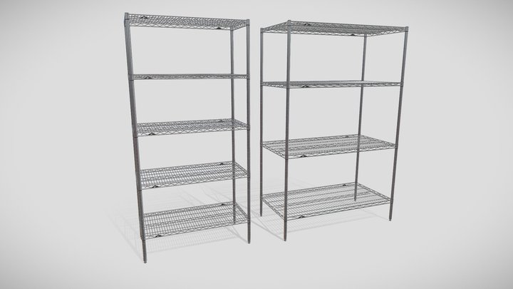 Metro Erecta Wire Shelves 3D Model