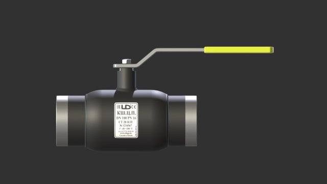 Ball valve Dn100 3D Model