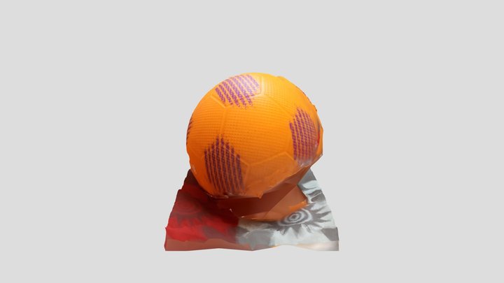 First scan, orange ball, front inly 3D Model