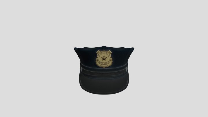Warden Johnston Officer Hat 3D Model