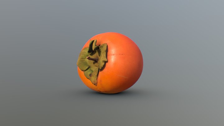 Persimmon (Kaki - 柿) Fruit 3D Model