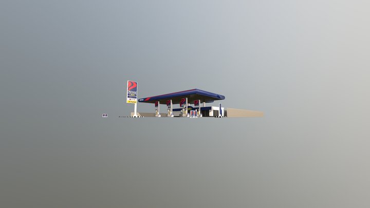 Petron Gas Station 3D Model