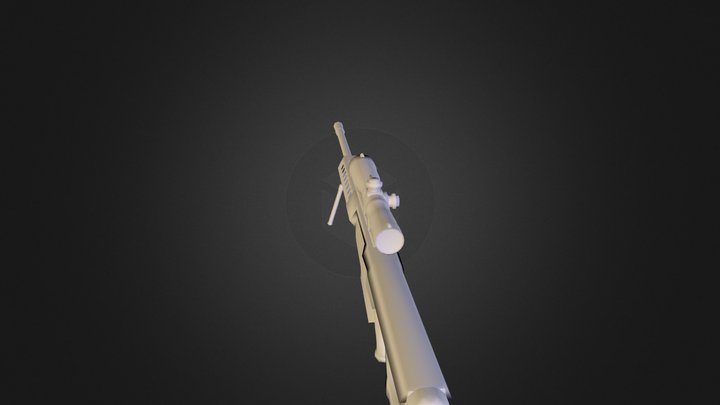 Sniper_LOWpoly 3D Model