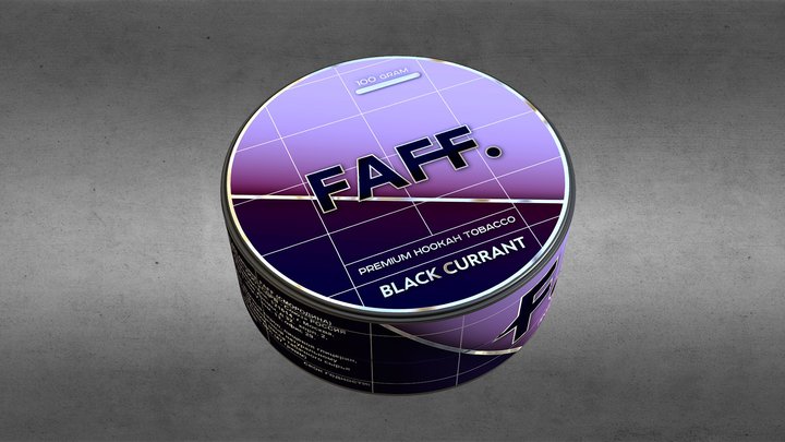FAFF_premium hookah tobacco_BLACKCURANT 3D Model