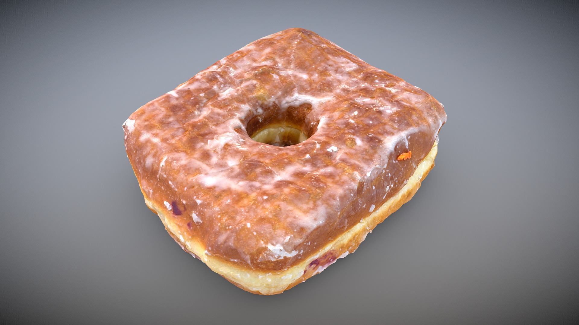 3D model Doughnut Plant Square Donut - This is a 3D model of the Doughnut Plant Square Donut. The 3D model is about a donut with a hole in it.