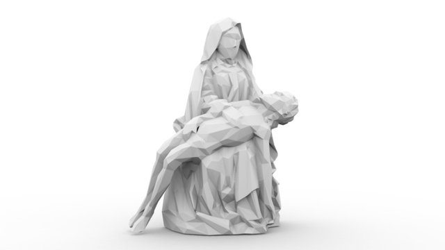 Low-Poly Pieta 3D Model