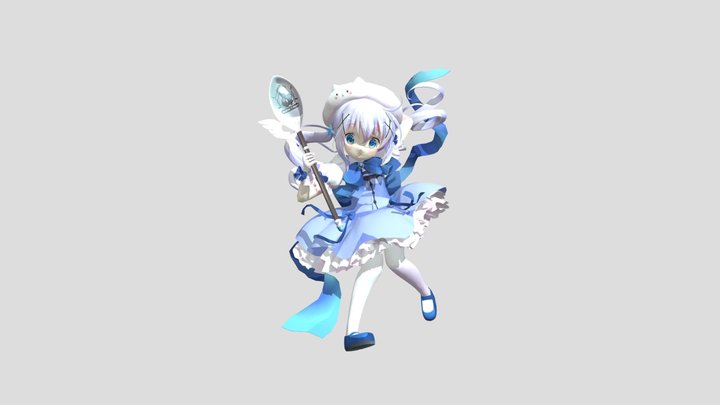 Chino Kafuu - Gochuumon wa Usagi Desu Ka? 3D Model