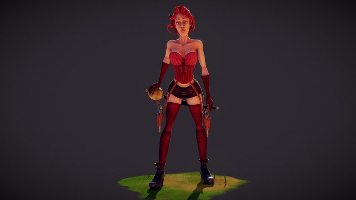 Old Wild West Character 3D Model