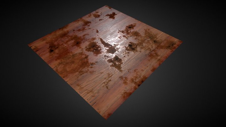 Piso Madera - Con suciedad 3D Model